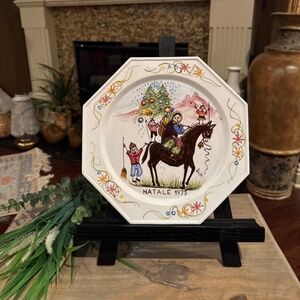 Rare Nove, Italy - Antonio Zen Limited Ed. Natale Christmas Plate 1975 Ceramic